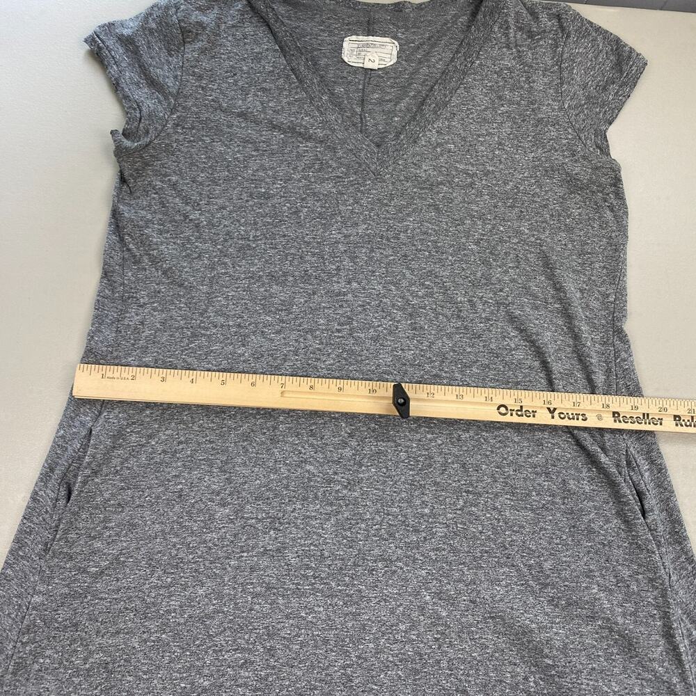 Current Elliott V Neck Trapeze Dress 2 Medium Large Heather Gray Pockets T Shirt - Picture 8 of 14